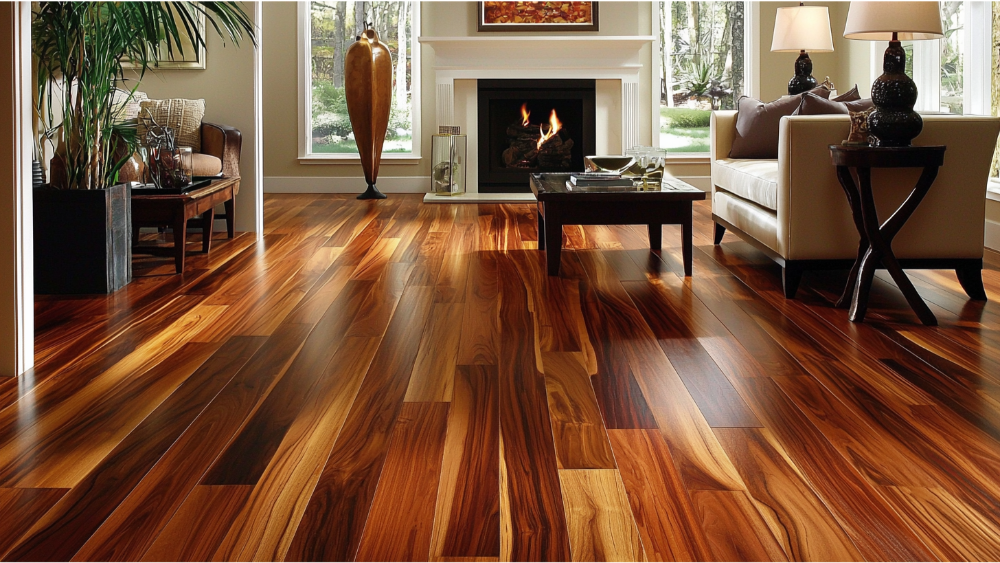 A living room with nice hardwood flooring