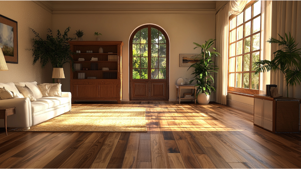 Hardwood flooring in a home